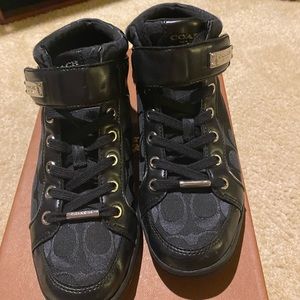 Black coach High Top Tennis Shoe
